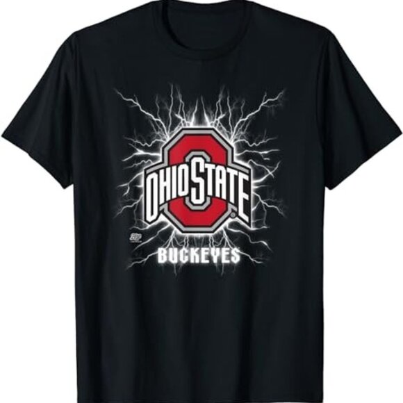 Ohio State Buckeyes Lightning 90s T-Shirt Football Graphic Fan Unisex Tee 159 - Picture 1 of 5